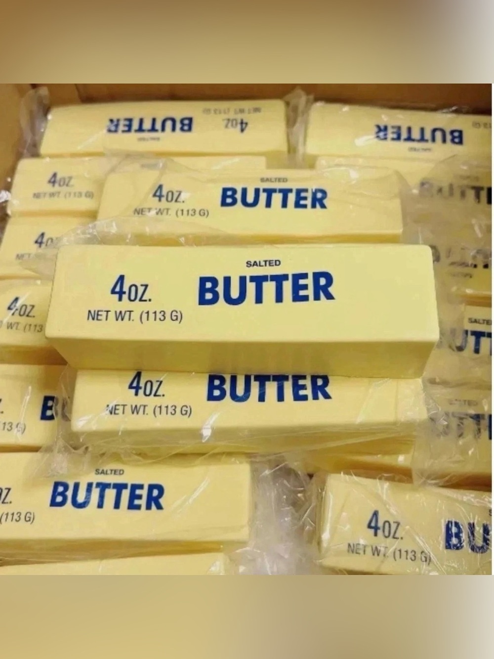2 Pcs Salted Butter Squishy Toy Stress Relief Fake Food Prop 4oz Novelty Pack